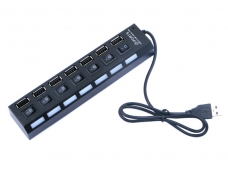 USB 2.0 7 ports Hi-speed 480Mbps support 500GB-Black
